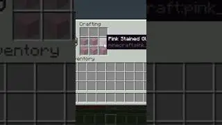 MINECRAFT - HOW TO CRAFT PINK STAINED GLASS PANE #shorts