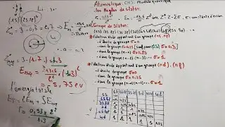 Atomistique / chapitre 3 : Modèle quantique : les regles de slater (بالدارجة ) part10