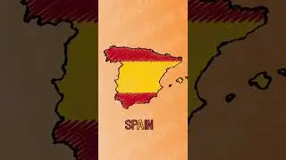 Hand-Drawn Spain Map Animation | Sketch-Style with Flag