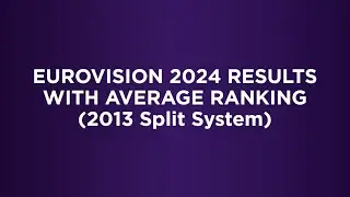 EUROVISION 2024   Results with Average Ranking 2013 Split System