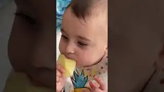 Funny baby video | baby eating apple | #shorts #viralvideo #babycutevideos