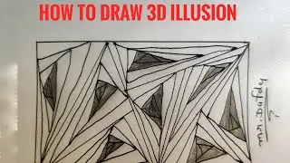 🎨 Unbelievable 3D Illusion Drawing | Realistic Optical Art Tutorial #art #shorts #viral #1k 
