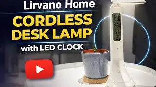 Lirvano Home Cordless Desk Lamp Unboxing & Setup | LED Clock Date & Time Guide