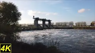 Walking at River Maas in Steyl (4k 60fps)