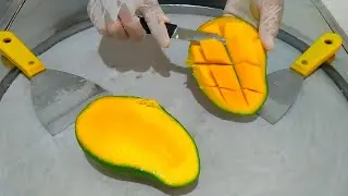 Es Krim Roll Mangga ( Ice Cream Roll Mango )  | ASMR ICE CREAM ROLLS