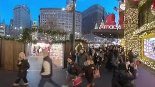 Macys Store front walk by (NYC) | GoPro Max (v1) 360. Christmas 2025