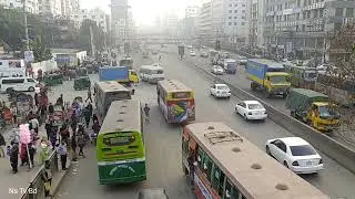bus horn sounds in Dhaka city - Dhaka Uttara Loca bus stop #bushorn Dhaka Street View 2 January 2022