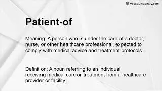 Patient-of Meaning
