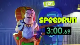 ROBLOX | HELLO NEIGHBOR SPEEDRUN in 3 minutes WORLD RECORD