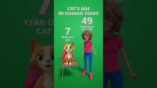 How old would your cat be if she were a human? #cat #age #human #infographic
