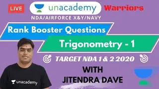 Target NDA - I & II 2020 | Rank Booster Question on Trigonometry - I | Jitendra Dave