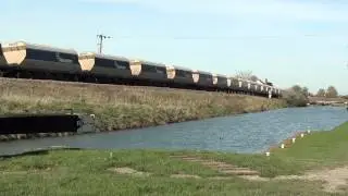 Mendip Rail Class 59 with empty bogie Hoppers at Crofton 06.04.11