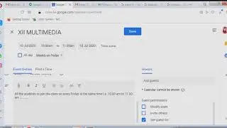 Creating a Google meet link and scheduling meeting in advance