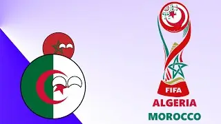2038 World Cup Algeria-Morocco in Countryballs