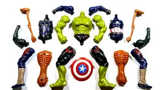 Hulk smash captain America black panther Siren head assemble toys video 
