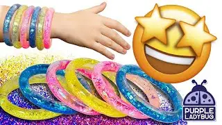 DIY Liquid Glitter Jelly Bracelets 💎✨💧 Creative Jewelry Ideas