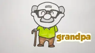 old man drawing || very easy grandpa draw.