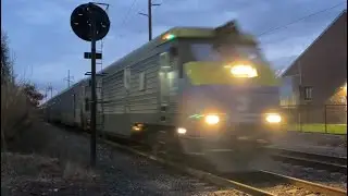 A chilly Groundhog Day evening for a LIRR horn recital on the Montauk Branch. 2/2.24