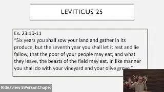 Sabbath of 7th year - Leviticus 25 - Keith Blair - June 25, 2024