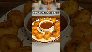 Potato Balls Explode! | Crispy Outside, Creamy Inside 😋 #shorts