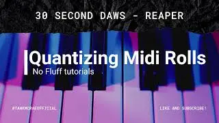 REAPER - HOW TO QUANTIZE MIDI IN 30 SECONDS