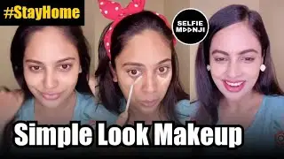 Stay Home: Nandita Swetha Simple Look Makeup Tutorial | Selfie Moonji