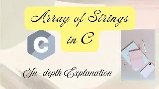 Array of Strings in C | Clear Explanation | With Examples #cprogramming #randomvideo 