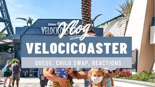 RIDING THE BRAND NEW VELOCICOASTER: CHILD SWAP, NEVER BEFORE SEEN QUEUE + RIDE ON PTERANADON FLIERS
