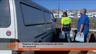 Regresa el agua a los hogares del norte de Lanzarote
