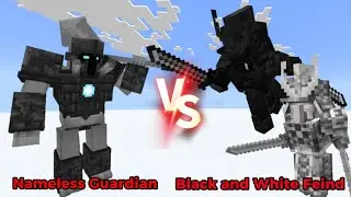 Nameless Guardian VS Black and White Feind | Minecraft Bedrock Mob Battle