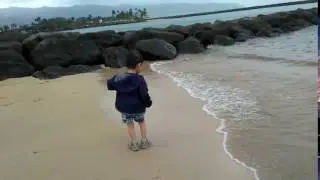 Kaz on the beach