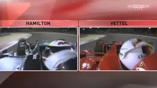 F1 2015 Bahrain GP Qualifying Lewis Hamilton and Sebastian Vettel Comparison