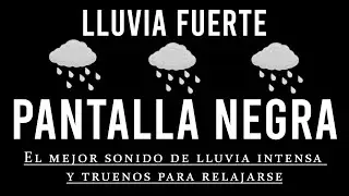 Calma tu mente y duerme rápido con lluvia suave y truenos suaves | Pantalla negra - Sin anuncios