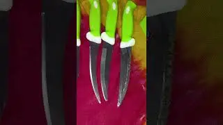 knife combo set with stand and fruit fork🍓 #meesho #knifeskills #meeshofinds #fruit #fork  #shorts