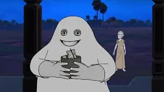 Chanda ka safed bhoot | Funny Hindi Comedy Story || New Animated Kahani 2025 | majedar kahani