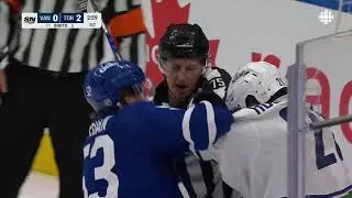 Nils Hoglander & Easton Cowan roughing calls - Canucks @ Leafs = 10th Jan 2026