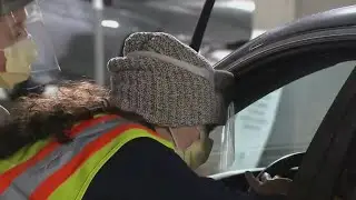 OHSU drive-thru vaccination clinic