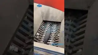 Mobile Tyre Rubber Shredding Recycling Crusher Small Tire Shredder for Sale
