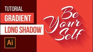 Tutorial Membuat Effect Gradient Long Shadow Pada Text di Adobe Illustrator | Tipografi Tutorial