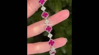 20ctw Round Cut Ruby Sapphire Bracelet