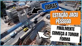 OBRAS LINHA 15 PRATA MONOTRILHO ESTAÇÕES JACU PÊSSEGO/BOA ESPERANÇA JÁ COMEÇA A DESTACAR ESTRUTURAS