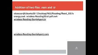 NS2 Demo for Flooding routing protocol for WSN