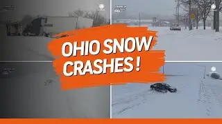Winter Weather Chaos: Cars Stuck in Deep Snow in Ohio