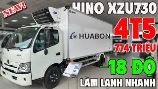 Hino XZU730 5 Tấn Thùng Đông Lạnh 5m6 | Giá Lăn Bánh Hino 5 Tấn Đông Lạnh 5m6