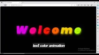 text color animation in html css