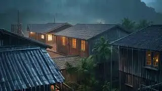 Deep Night Thunderless Rain | Heavy Rainstorm for Sleep, Stress Relief & Calm Mind