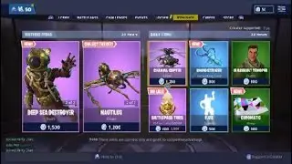 *NEW* DEEP SEA DESTROYER AND DEEP SEA DOMINATER SKIN, KRAKENAXE PICKAXE, NAUTILUS GLIDER - Item shop