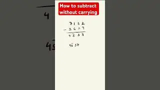 How to subtract without borrowing| Amazing subtraction hack 🔥#maths  #subtraction #mathhack #viral