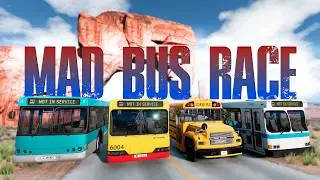 American Trucks vs European Trucks in a Extreme Race | Neoplan vs Gavril Bus | BeamNG.Drive