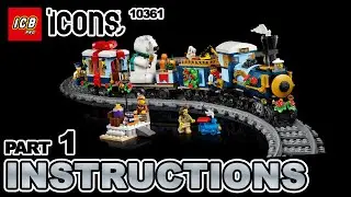 LEGO Icons Holiday Express Train 10361 &ndash; 4K Build Instructions Slideshow (Part 1 of 2)